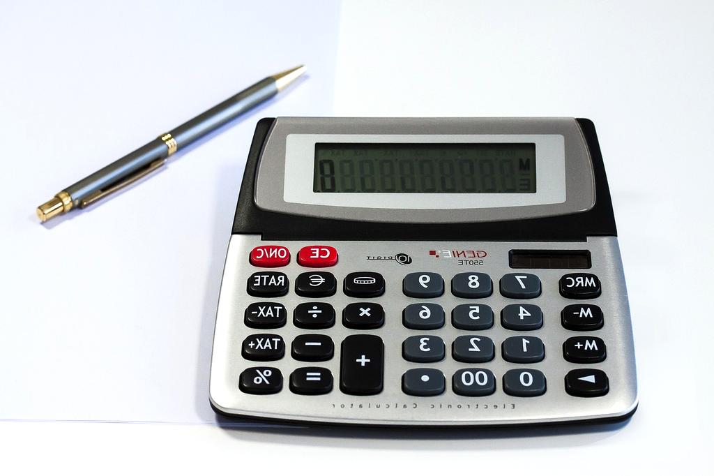 Calculator and debt papers