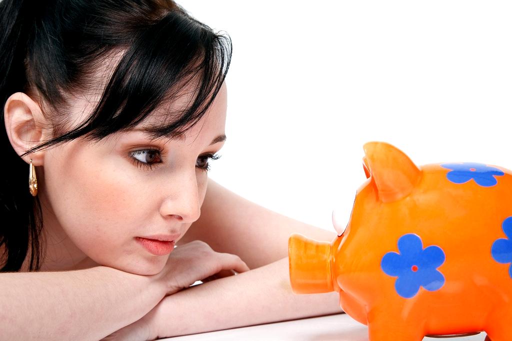 Family discussing finances at home